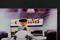 BOUTSEN: A colour picture of Thierry Boutsen racing the Williams FW13B-RENAULT at the Australian Grand Prix, Adelaide 1990. Thierry Boutsen signature - 2