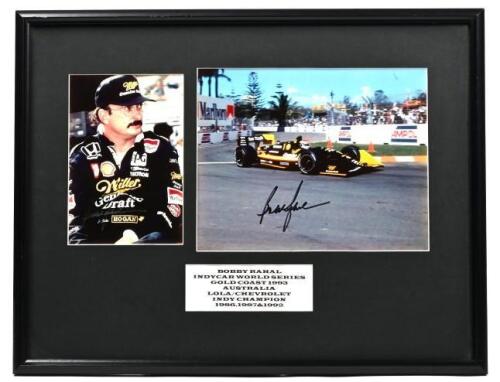 RAHAL: A colour picture set of Bobby Rahal from the 1993 Indycar World Series Gold Coast, Australia. Bobby Rahal signature
