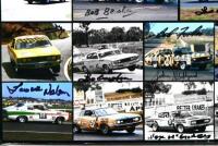 CHARGER: A 'HEY CHARGER! 1971 to 1973' picture collage displaying racing Valiant Chargers from the period. Multiple Valiant Charger racing driver signatures including Bob Beasley, Bob Forbes, Leo Geoghegan, John Millford - 5