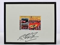 SCHUMACHER: A REPUBBLICA DI SAN MARINO stamp set featuring Michael Schumacher. Signed by Michael Schumacher