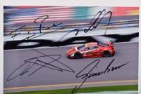 DAYTONA 2015: Three different colour pictures from Daytona 2015 of the no. 51 AF Corse Ferrari 458 Italia race car as raced by Gianmaria Bruni, Emmanuel Collard, Francois Perrodo and Toni Vilander. All pictures with driver signatures - 3