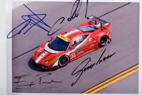 DAYTONA 2015: Three different colour pictures from Daytona 2015 of the no. 51 AF Corse Ferrari 458 Italia race car as raced by Gianmaria Bruni, Emmanuel Collard, Francois Perrodo and Toni Vilander. All pictures with driver signatures - 4