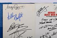 BATHURST: 'AUSTRALIA'S GREATEST MOTOR RACE' hardcover book by Bill Tuckey. Book signed by a myriad of Bathurst drivers including Fred Gibson, Bob Holden, Dick Johnson. Superb collection of Bathurst signatures - 3