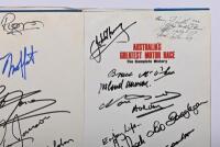 BATHURST: 'AUSTRALIA'S GREATEST MOTOR RACE' hardcover book by Bill Tuckey. Book signed by a myriad of Bathurst drivers including Fred Gibson, Bob Holden, Dick Johnson. Superb collection of Bathurst signatures - 4