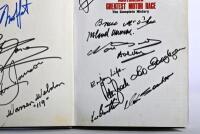 BATHURST: 'AUSTRALIA'S GREATEST MOTOR RACE' hardcover book by Bill Tuckey. Book signed by a myriad of Bathurst drivers including Fred Gibson, Bob Holden, Dick Johnson. Superb collection of Bathurst signatures - 5