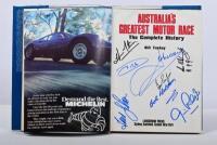 BATHURST: 'AUSTRALIA'S GREATEST MOTOR RACE' hardcover book by Bill Tuckey. Book signed by a myriad of Bathurst drivers including Fred Gibson, Bob Holden, Dick Johnson. Superb collection of Bathurst signatures - 7
