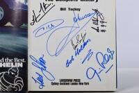 BATHURST: 'AUSTRALIA'S GREATEST MOTOR RACE' hardcover book by Bill Tuckey. Book signed by a myriad of Bathurst drivers including Fred Gibson, Bob Holden, Dick Johnson. Superb collection of Bathurst signatures - 8