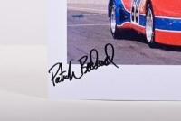FERRARI 512BB/LM: Two colour images of the N.A.R.T Ferrari 512BB/LM as raced by Pat Bedard, Jean-Pierre Delaunay, Bob Tullius at 1977 Daytona 24 Hours. Bedard and Delaunay signatures - 3