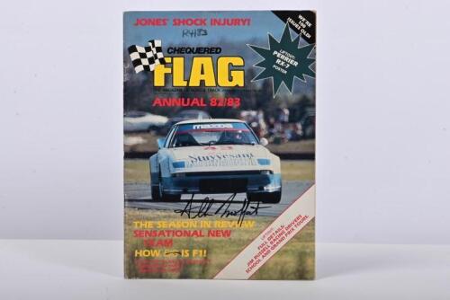 AUSTRALIAN MOTOR RACING: An 82/83 edition of 'CHEQUERED FLAG'. Cover signed by Allan Moffat