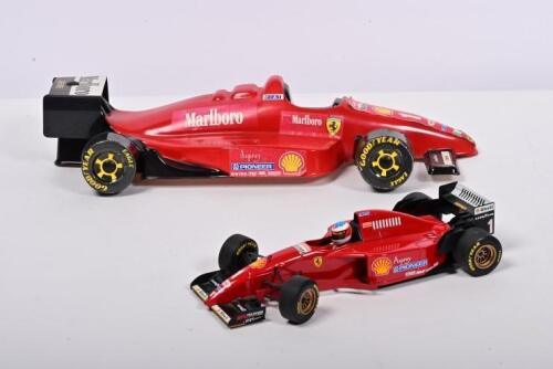 SCHUMACHER: Two Michael Schumacher related items. Paul's Model Art 1996 Ferrari 412t2 & Ferrari 412t2 half car wall mount