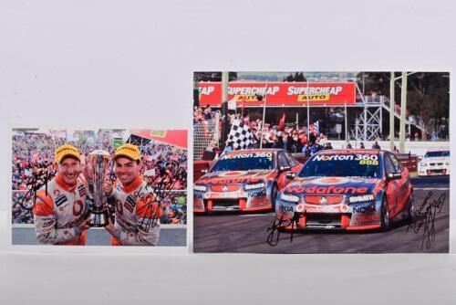 BATHURST 2010: Two colour pictures from Bathurst 2010 depicting winners Craig Lowndes and Mark Skaife. Lowndes & Skaife signatures
