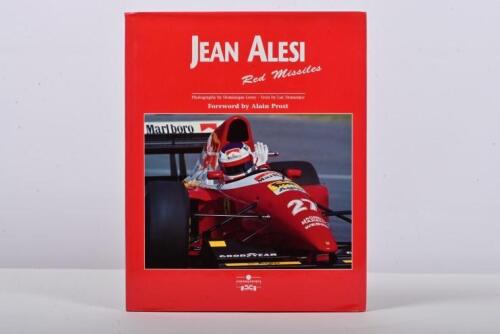 ALESI: 'JEAN ALESI - Red Missiles' hardcover book, texts by Luc Domenjoz, photography by Dominique Leroy. Signed by Jean Alesi