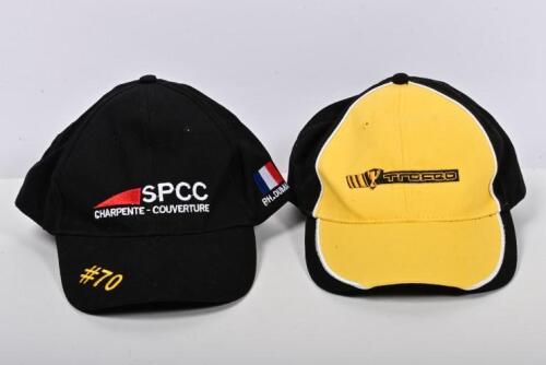 CAPS: Two motor racing caps. 'SPCC CHARPENTE-COUVERTURE' from 24 heures du mans 2013' cap