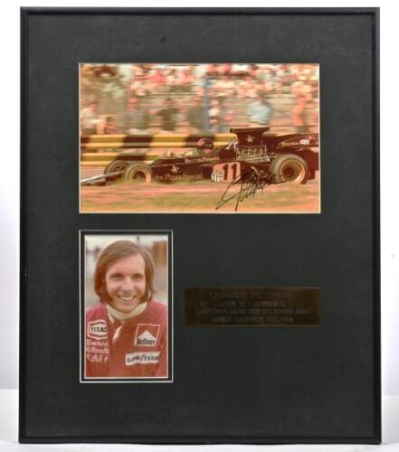 FITTIPALDI: A colour picture set of Emerson Fittipaldi from the Argentinian Grand Prix, 1972 Buenos Aires. Emerson Fittipaldi signed picture of a Lotus 72 - COSWORTH