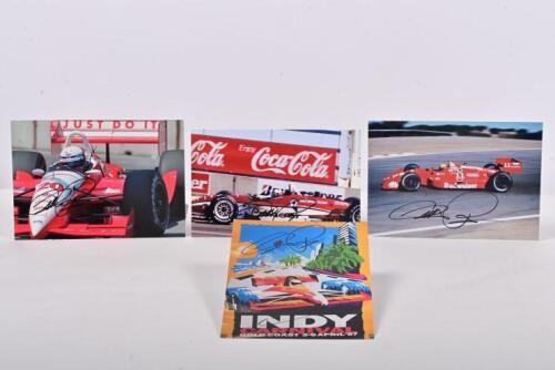 INDY CAR: Four colour pictures of Scott Pruett racing various Indy Car's. All pictures signed by Scott Pruett