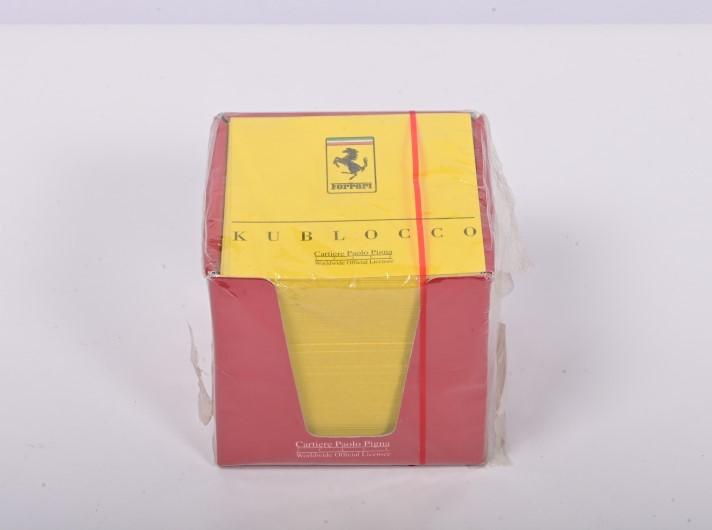 FERRARI: A cube of Ferrari 'KUBLOCCO' note paper by Cartiere Paolo ...