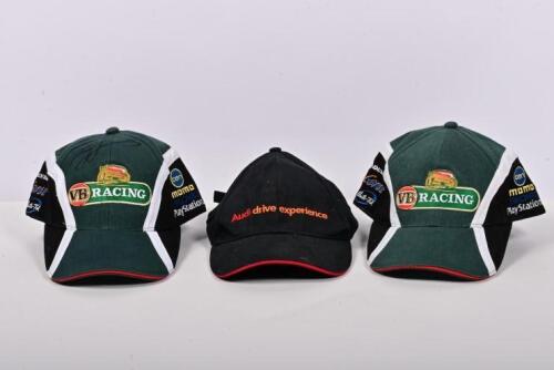 LOWNDES: A group of three caps related to motor racing and motoring. 'VB RACING' cap signed by Craig Lowndes