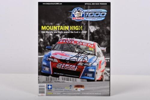 MURPHY/KELLY: An Official 2004 Race program from BOB JANE T-MARTS MT PANORAMA 1000, BATHURST. Cover signed in black marker by race winners Rick Kelly and Greg Murphy