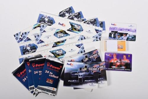 FORMULA 1: A collection of Formula 1 related items. BMW WilliamsF1 Team paraphernalia. Formula 1 collector card set