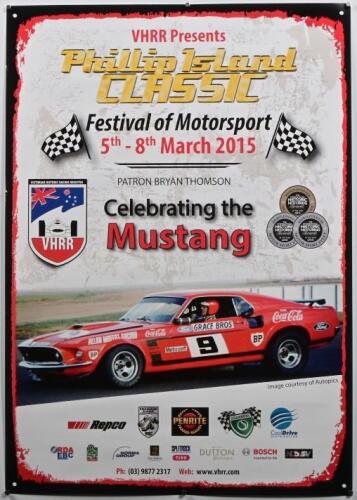 MUSTANG: A 'Phillip Island CLASSIC, Festival of Motorsport, 5th - 8th March 2015 - Celebrating Mustang' promotional poster