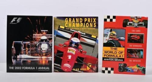 FORMULA 1: Three hardcover books detailing Formula 1. 'GRAND PRIX CHAMPIONS' by Alan Henry