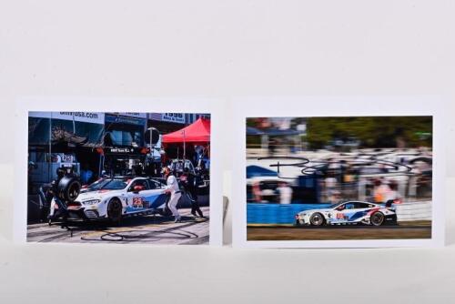 BMW: Two colour pictures of Bill Auberlen racing a BMW M6 GTLM. Bill Auberlen signatures