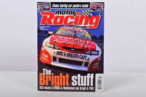 BRIGHT: A June/July 2004 issue of 'motor Racing' magazine. Front cover signed by Jason Bright