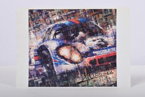 PORSCHE: A Ferrigno print of the Vic Elford/Gerard Larrousse Porsche 917 from Sebring 12HR 1971. Gerard Larrousse signature