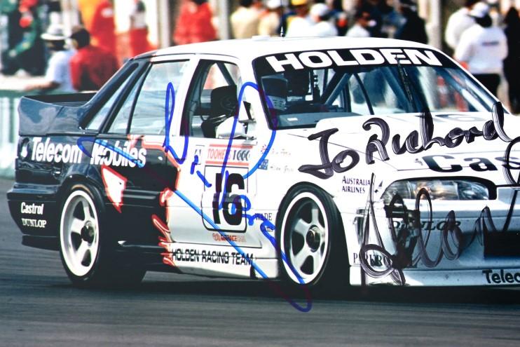 BATHURST 1990: A colour picture of Allan Grice and Win Percy racing the ...