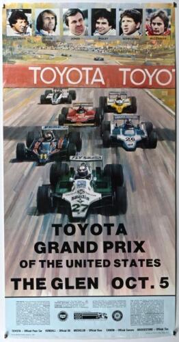 UNITED STATES GRAND PRIX: A 'TOYOTA GRAND PRIX OF THE UNITED STATES, THE GLEN OCT.5' promotional poster. Excellent