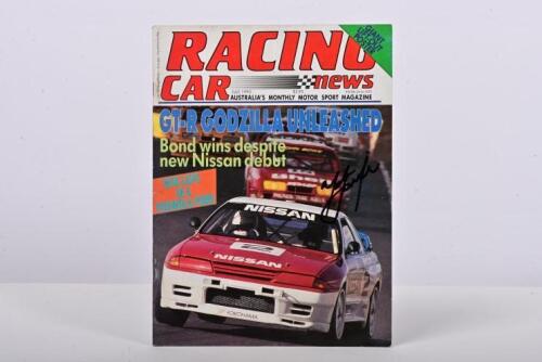 RICHARDS: A July, 1990 issue of 'RACING CAR news' magazine. Front cover signed by Mark Skaife