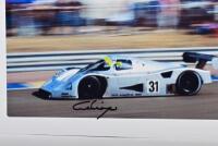 WENDLINGER: Two colour images of Karl Wendlinger racing various race cars. Mercedes-Benz C11 & Ferrari 575 GTC "SIEMENS" images signed by Karl Wendlinger - 3