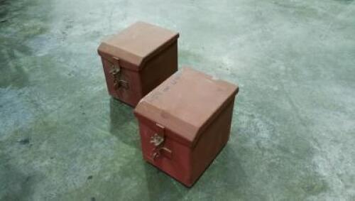 BATTERY: Two lidded battery boxes to suit Farmall H Series