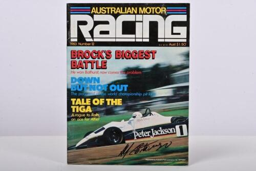 COSTANZO: An Alfredo Constanzo signed issue of 1983 (Number 12) 'AUSTRALIAN MOTOR RACING' magazine