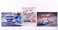 SUPERCARS: Three items from the 2020 SUPERCHEAP AUTO BATHURST 1000. Photographs and Official Program signed by Shane Van Gisbergen and Garth Tander