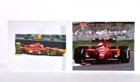 FERRARI: Two colour images of Ferrari F1 cars from the 1990's. Jean Alesi & Nicola Larini signatures - 4