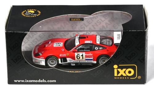 FERRARI: A 1:43 scale ixo MODELS Ferrari 575GTC #61. As raced by J.Bosch/D.Sullivan/T.Biagi at Le Mans 2004