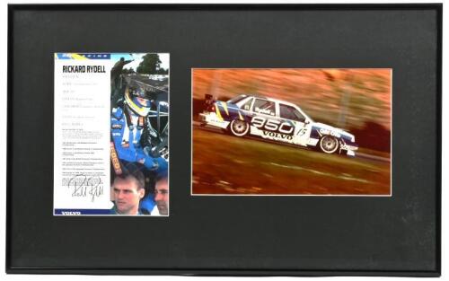 RYDELL: A Rikard Rydell framed picture set with Rikard Rydell signed driver profile