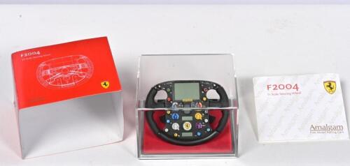 FERRARI: A 1/4 scale Amalgam Ferrari F2004 Steering Wheel. With CoA