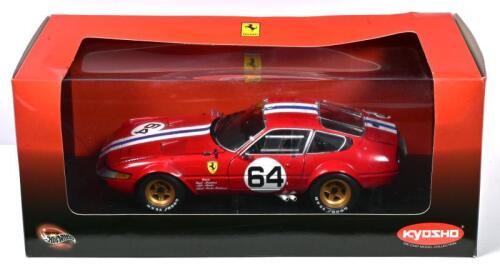 FERRARI: A 1:18 scale Kyosho Ferrari 365GTB/4 (No.08163A). As raced by Paul Newman, Mill Minter, Elliot Forbes Robinson
