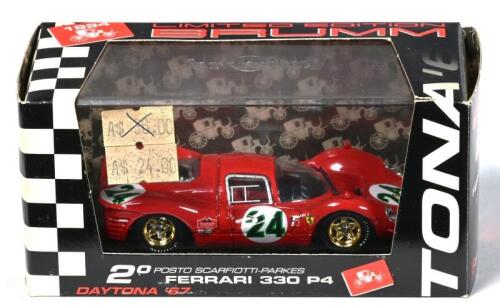 FERRARI: A 1:43 scale BRUMM Limited Edition Ferrari 330 P4 (S027) as raced by Scarfiotti-Parkes at Daytona, 1967. Limited Edition