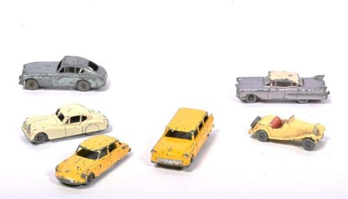 MATCHBOX: A collection of six Matchbox Regular Wheel models. Aston Martin DB2/4, Cadillac Sixty Special, Jaguar XK140 models