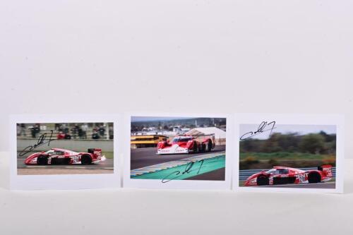 TOYOTA TS020 GT-ONE: Three different images of the 1999 Toyota TS020 GT-ONE from Le Mans. Emmanuel Collard signatures