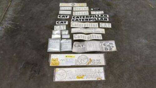 DECALS: A collection of Caterpillar, John Deere, IH McCormick and other decals