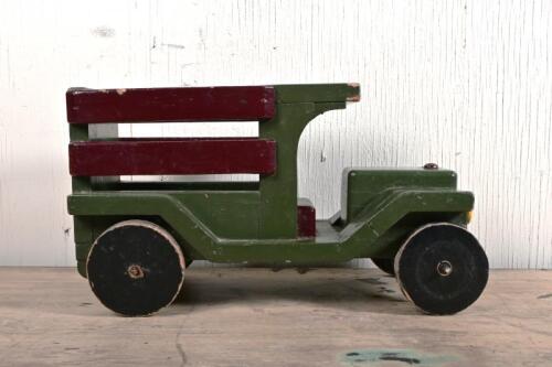 TOY TRUCK: A large timber toy truck, circa 1980s