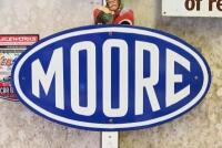 MOORE: An original Malcolm Moore Ltd&nbsp;Melbourne oval enamel sign, 61cm wide