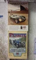PENRITE: Two 1980s Penrite advertising posters, mounted on board, largest 59cm high x 42cm wide