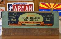ECHLIN: An early American Echlin & Echlin "Bear Brand Productions" advertising tin sign, 25.5cm high x 58.5cm wide.