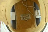 HELMET: A circa 1950s pudding form peaked helmet by Cromwell headwear, helmets limited, England, in good condition - 3