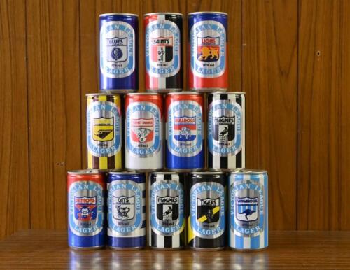 FOOTBALL: Twelve commemorative AFL beer cans produced by Coopers